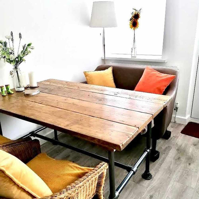 4 Planks | 8 Seater | Large Dining Table | Rustic Style Dining