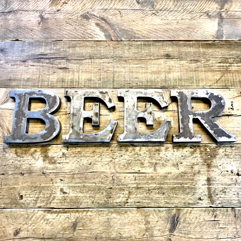 Steel Beer Sign 