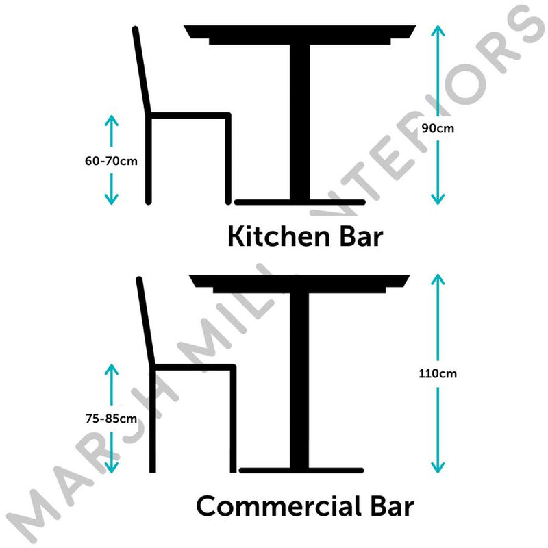 Marsh | 8 seater | Large High Bar Table | Marsh Mill Interiors