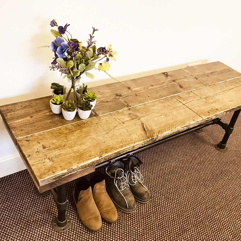 Reclaimed Wooden Bench | Modern Rustic