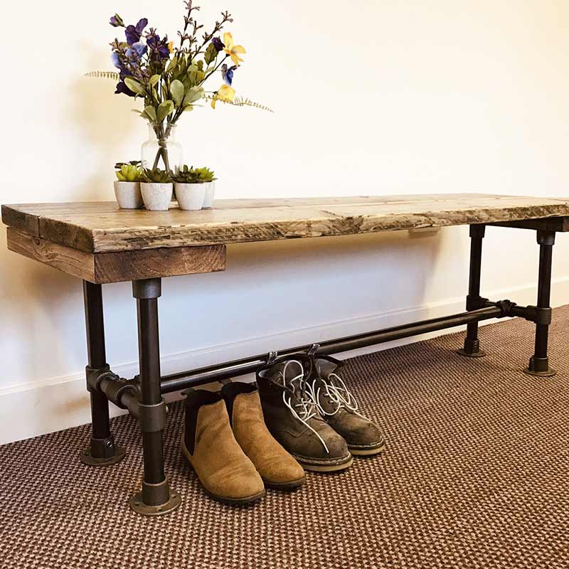 Reclaimed Wooden Bench | Modern Rustic